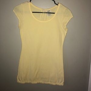 Juniors Yellow Short Sleeve T
